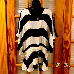 Vix Paula Hermanny Navy & White Tunic Sz M